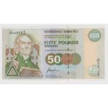 Scotland, Clydesdale Bank 50 Pounds dated 22nd March 1996, signed Fred Goodwin, serial A/AV