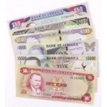 Jamaica (6), 5000 Dollars, 1000 Dollars and 50 Dollars dated 6th August 2012, Commemorative Issue