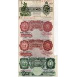 Bank of England & Treasury (4), Warren Fisher 10 Shillings issued 1919, FIRST SERIES serial D77