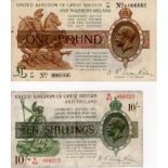 Warren Fisher (2), 1 Pound issued 25th July 1927, rarer Great Britain & Northern Ireland issue,
