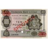 Scotland, Clydesdale Bank Limited 10 Pounds dated 20th April 1964, signed R.D. Fairbairn, Thomas