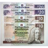 Scotland, Royal Bank of Scotland (4), 20 Pounds dated 1991 & 1992, 10 Pounds dated 1992, the 20