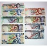 Jersey (9), SPECIMEN notes 50 Pounds & 20 Pounds issued 1989 signed Leslie May, 10 Pounds & 5 Pounds