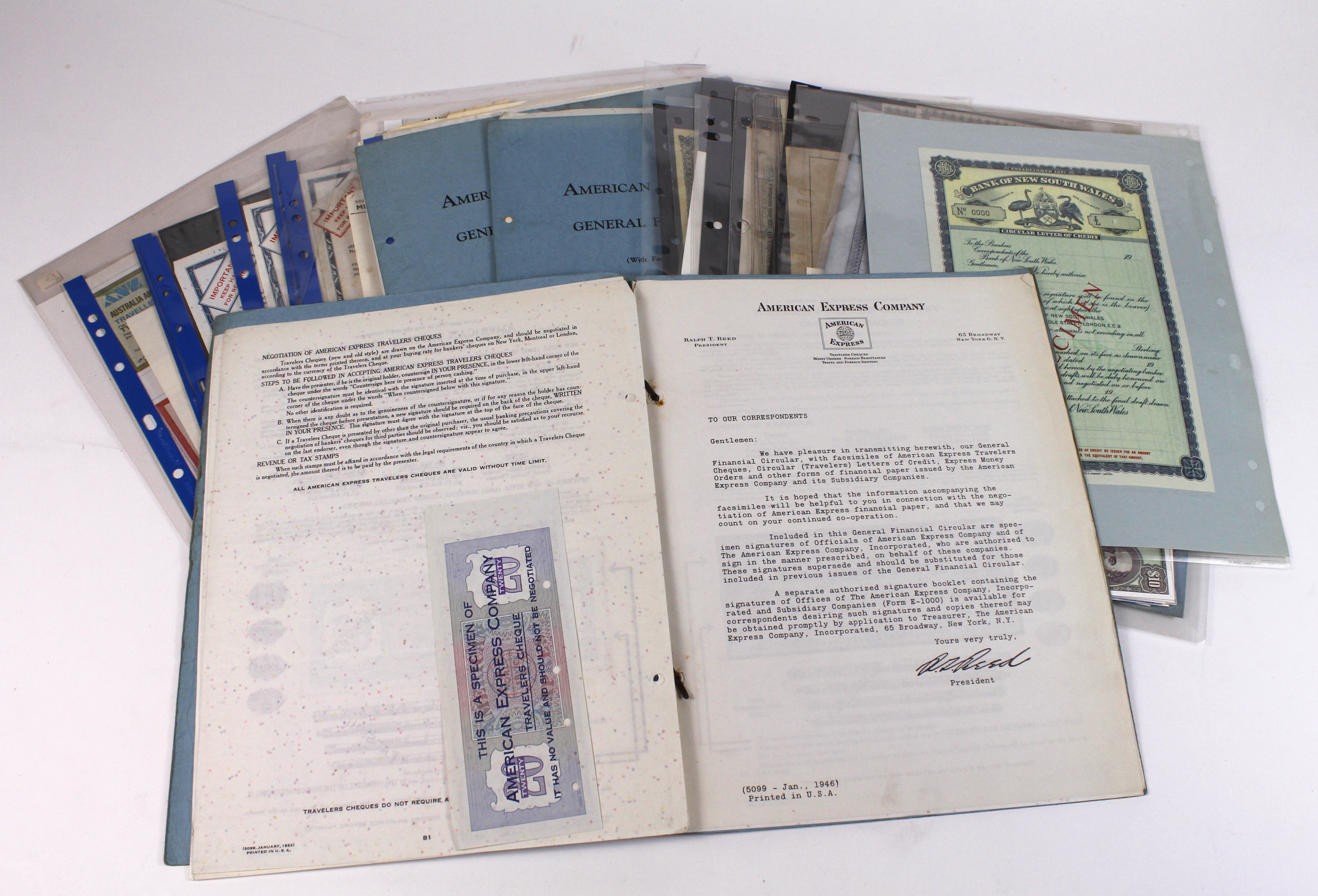 Box of Banking Ephemera including American Express Company reports complete with some SPECIMEN - Image 2 of 2