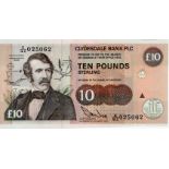 Scotland, Clydesdale Bank 10 Pounds dated 5th January 1993, signed C.M. Love, FIRST SERIES with