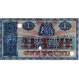 Scotland, British Linen Bank 1 Pound dated 6th March 1944, PROOF note with three cancellation