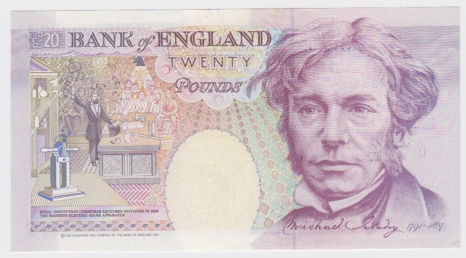 Kentfield 20 Pounds issued 1991, serial T23 793255 (B371, Pick384b) very light centre crease, good - Image 2 of 2