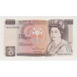 ERROR Somerset 10 Pounds issued 1984, mismatched serial numbers, top serial number BU08 964891,