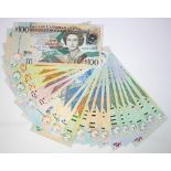 East Caribbean (18), comprising 100 Dollars, 50 Dollars (3), 20 Dollars (2), 10 Dollars (2) all