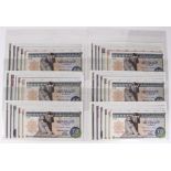 Egypt (36), organised into 6 sets of 6 notes in each set comprising 20 Pounds, 10 Pounds, 5