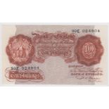 Beale 10 Shillings issued 1950, scarce FIRST SERIES note 93E 024804 and this being one number