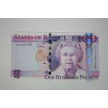 Jersey 100 Pounds issued 2012, commemorative issue Queen Elizabeth II Diamond Jubilee, LOW serial