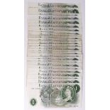 Hollom, Fforde and Page 1 Pound (27), a collection of REPLACEMENT notes, Hollom 1 Pound (5),