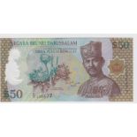 Brunei, Negara Brunei Darussalam 50 Ringgit dated 2004, polymer note, serial D/3 436477 (TBB