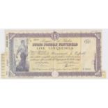 Italy, Kingdom of Italy, Interest Bearing Postal Note for 5000 Lire, BPF Series D 000,081 issued