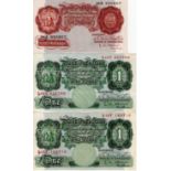 O'Brien (3), a small collection of Britannia REPLACEMENT NOTES issued 1955, 10 Shillings serial