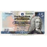 Scotland, Royal Bank 5 Pounds dated 25th March 1987, first issue of Lord Ilay series, signed R.M.