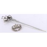 Hallmarked Silver Q.Vic. Golden Jubilee Brooch (Birmingham 1886) plus French Silver Sailing ship