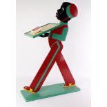 Advertising - Wooden cigarette packet display stand, in shape of boy with tray, together with a