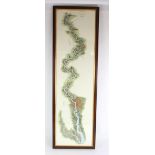 Tomblesons Panoramic hand-coloured Map of the Thames Medway (reproduction), framed & glazed, image