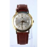 Gents 10k gold filled / stainless steel Whittnauer automatic wristwatch circa 1950s. Working when