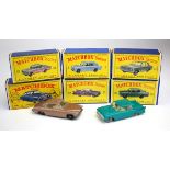 Matchbox Lesney 1-75 Series. Six boxed diecast models, comprising nos. 7, 22, 27, 28, 29 & 33