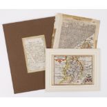 Warwickshire interest. Three small engraved maps of Warwickshire (two hand-coloured), circa 17th /