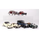 Franklin Mint. A collection of six 1:24 scale precision models, comprising 1930 Duesenberg J. Derham