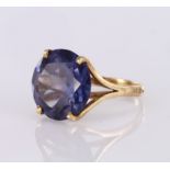 18ct Gold Amethyst Ring size N weight 5.9g