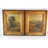 A pair of Original paintings by 19th century British artist R Marshall. Oil on Canvas both depicting