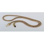 Yellow metal (stamped 375) necklace. Approx length 18", weight 13g