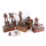 Danbury Mint. A collection of eight figures, by the Danbury Mint depicting Soldiers, each figure