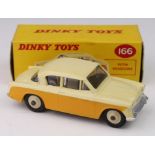 Dinky Toys, no. 166 'Sunbeam Rapier Saloon' (orange / cream), contained in original box