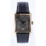 Gents Girard-Perregaux Vintage 1945 18ct cased wristwatch. The 18ct rose gold case encasing a square