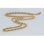 9ct yellow gold Prince Of Wales chain, length 56cm, weight 11.8g