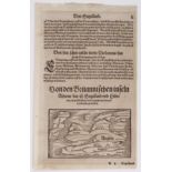 Munster (Sebastian). Small uncoloured woodcut map, circa 16th Century, 'Von den Britannischen inseln
