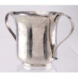 George II two-handled silver cup/porringer, hallmarked for Thomas Moore, London, c1760, date