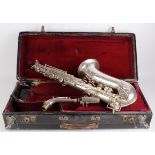 Hawkes & Son XX Century saxophone (58745), contained in a fitted leather case (untested)