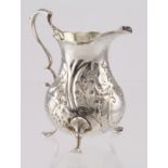 George III milk jug, hallmarked London 1762 by I S & A N (listed as "unidentified" by Grimwade under