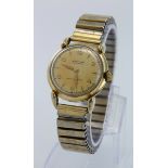 Gents gold plated Waltham automatic wristwatch, working when catalogued