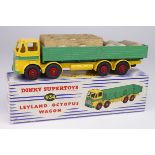 Dinky Supertoys, no. 934 'Leyland Octopus Wagon' (Green / Yellow), with four wooden blocks,