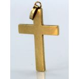 Stamped 750 (test as 18ct ) crucifix. Weight 5g