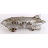 American made Graf Zepplin cast metal toy model, length 21cm approx.