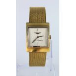 Gents 18ct cased Longines wristwatch circa 1965 on a 18ct Longines bracelet. Total weight 61g