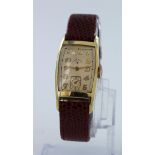 Gents 14K Gold Filled Lord Elgin wristwatch, working when catalogued on a modern strap