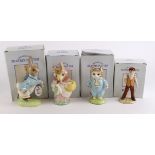 Beatrix Potter Interest. A group of four large boxed Royal Albert Beatrix Potter figures, comprising