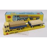 Corgi Toys, Gift Set no. 11 'E.R.F. Dropside Lorry and Platform Trailer with Cement and Plank Loads,
