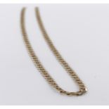 9ct yellow gold filed curb link necklace with trigger clasp, length 51cm, weight 6.8g