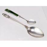 Georg Jensen silver teaspoon, fully stamped to reverse, length 14.5cm approx., weight 28.5g approx.,