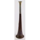Copper & nickel hunting horn by Swaine & Adeney (proprietors of Kohler & Son, a few dents, length
